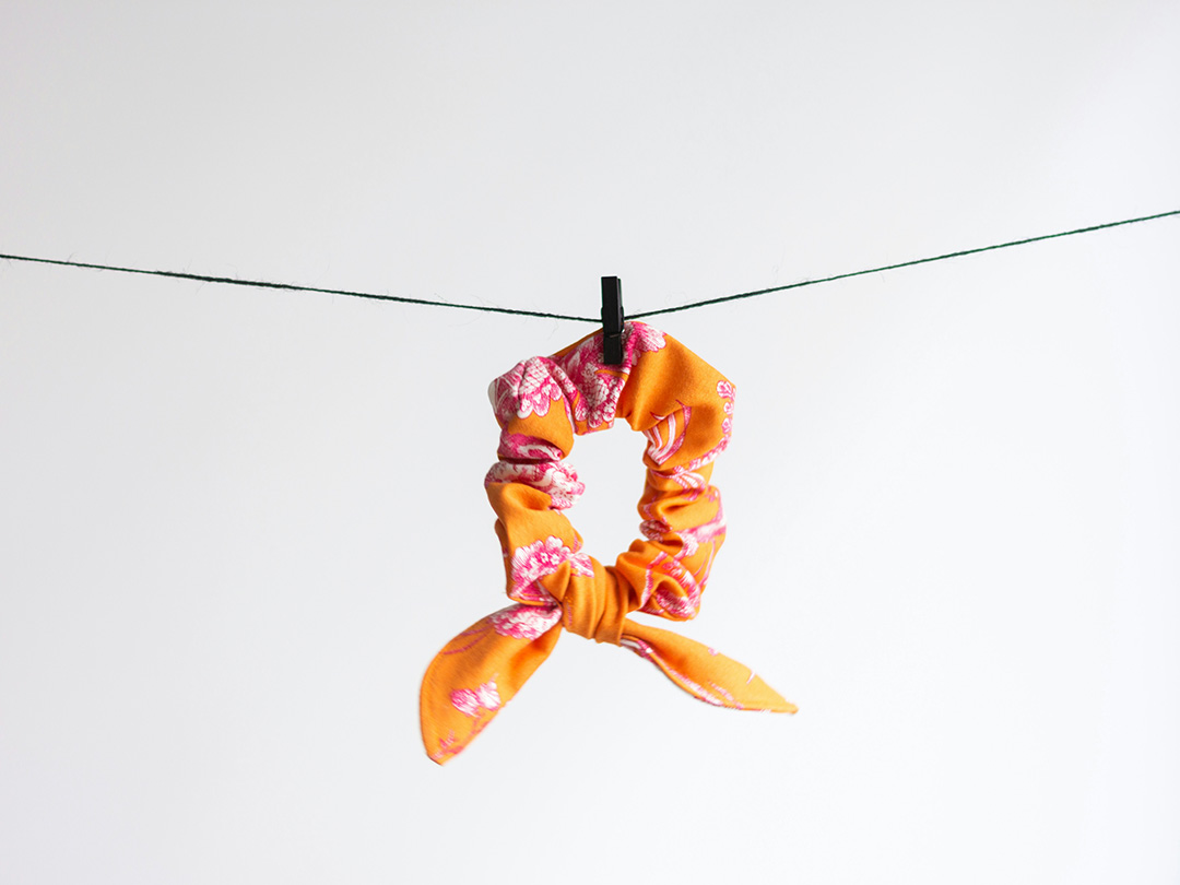 chouchou-orange choucou cousu main cours couture debutant atelier bobine marseille